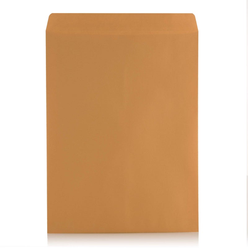 Aimoh 100 10 x 13 Self-Seal Brown Kraft Catalog Envelopes - 28lb, 100 Count, Ultra Strong Quick-Seal, 10x13 inch (39300) - Image 3